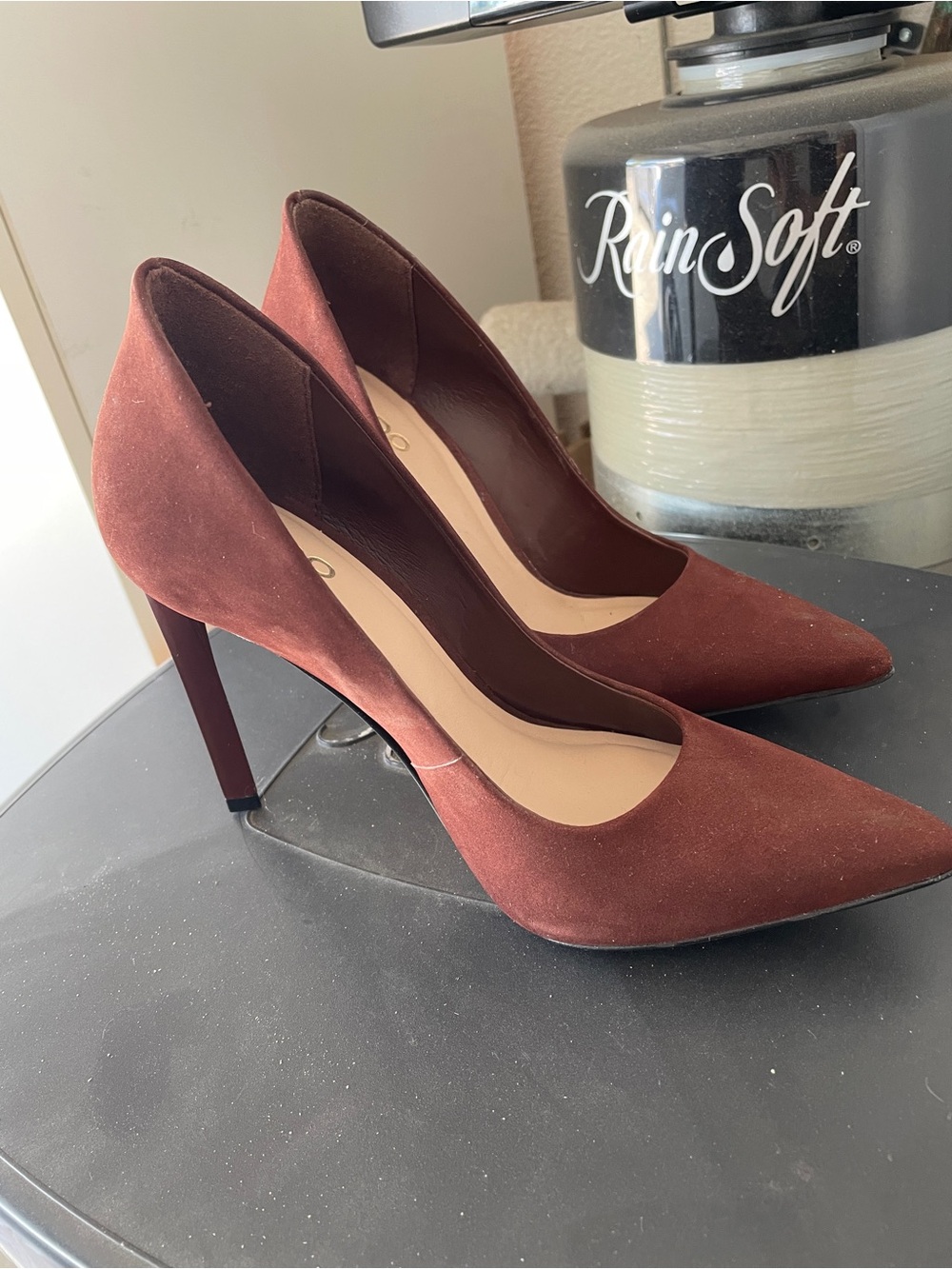 Aldo Rust Suede Pointed-Toe Stiletto Pumps